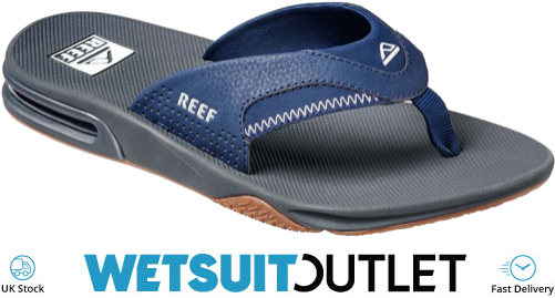 2023 Reef Mens Fanning Flip Flops CI6534 Navy Shadow Accessories Footwear